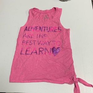 Pink cotton athletic tank top